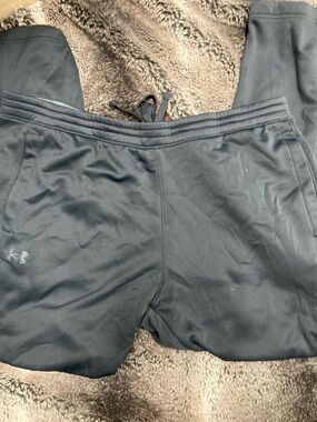 Under Armour Black Fleece-Lined Sweatpants with Logo Waistband